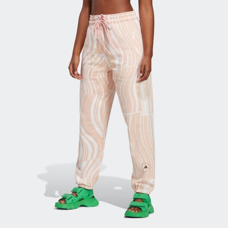 adidas Женские спортивные штаны Stella McCartney нежно-розовые с принтом по всей поверхности TrueCasuals HR9245
