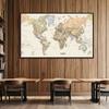 World Map,Polyester,Educational Wall Decor,Horizontal Hanging,for Classroom,Home,Office Decor,Classroom Decor,Travel Tools