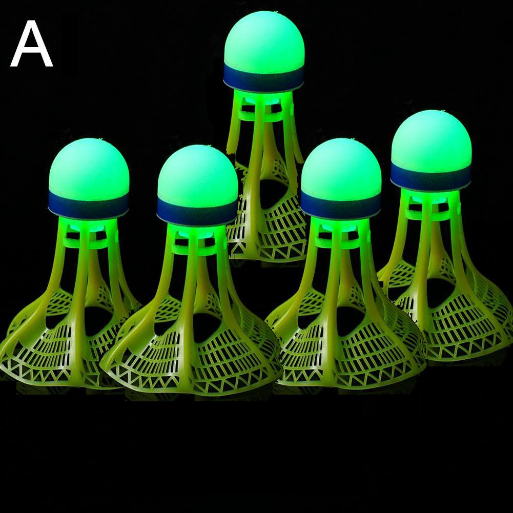 1/2/5 Pack LED Badminton Shuttlecocks -Lighting Glow In The Dark Badminton Birdies Badminton Practice Windproof Shuttlecocks