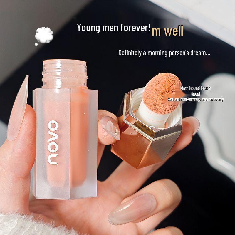 NOVO Hydrating Liquid Blush: Oxygen Plumping, Low Saturation, Brightening & Whitening Cream for Contouring.