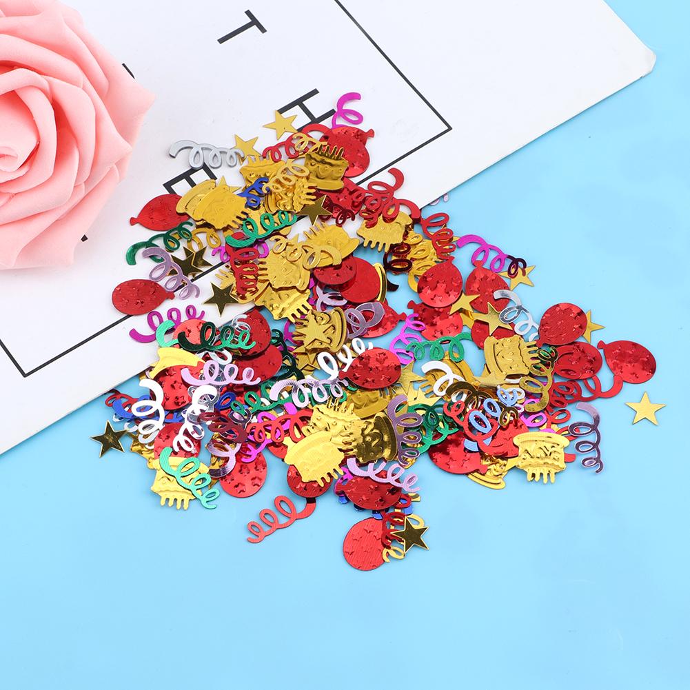 60 г/Пакет День Рождения Свадьба Вечеринка Воздушный шар Цветное Конфетти с Блестками Декор Украшение для Вечеринки