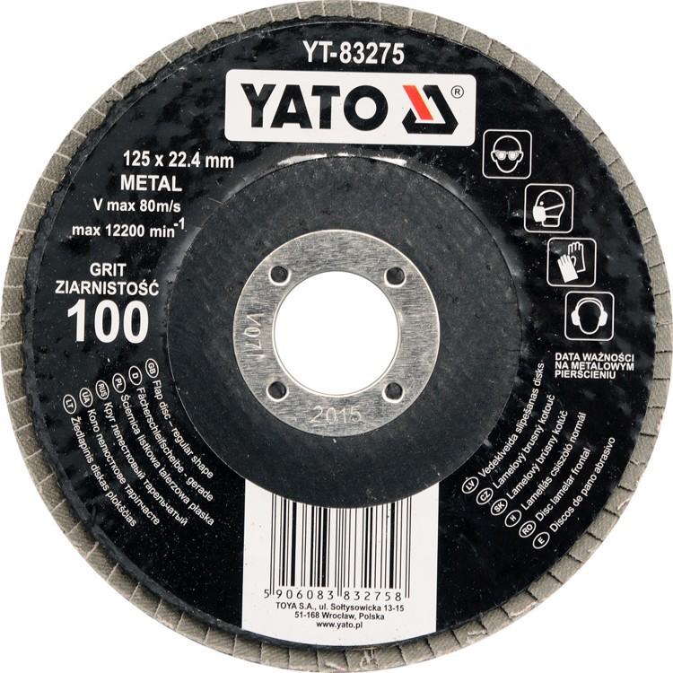 Flat flap grinding wheel 125mm p36 YT-83271 YATO