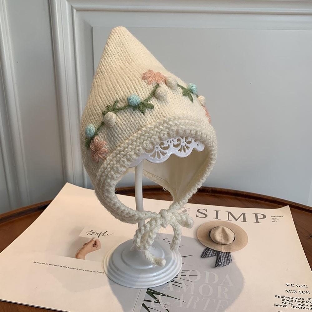Windproof Baby Knitted Hat Ear Protection Toddler Beanies Hat Infant Pullover Hat For Baby Girl