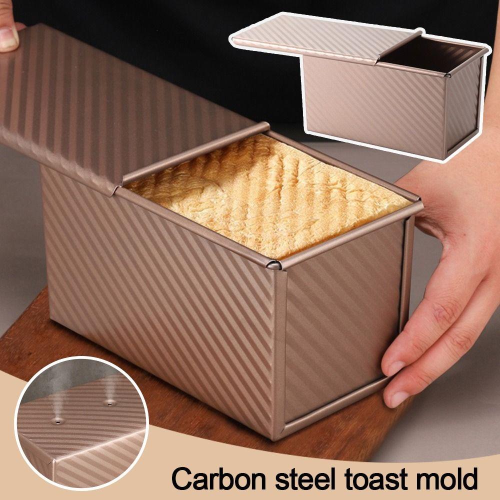 with Cover Loaf Pan Carbon Steel Cake Toast Box Durable Bread Tray  Oven Cake Baking Making Tool
