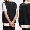 Adidas Striped Sports Knit Vest Unisex Outerwear Black IJ6608