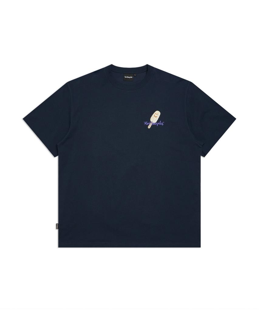 MARK GONZALES Ice Cream Short Sleeve T-Shirt - Navy
