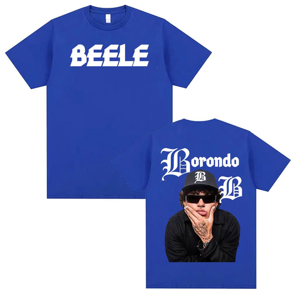 Rap Singer Beele Borondo Album Logo Graphic T-shirt for Men and Women, Harajuku Retro Summer Print 100% Pure Cotton T-shirt