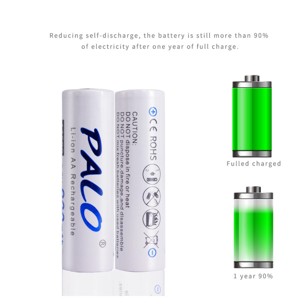 PALO 28 шт. 900 мА 3,7 В литий-ионная аккумуляторная батарея 14500 батарея AA