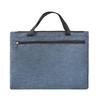 Zipper Briefcase Waterproof Large Capacity Portable Oxford Cloth Document Bag with Handle for Business Office Navy Blue