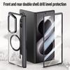 Luxury Magnetic Plating PC Hinge Protection Lens Stand Case for Samsung Galaxy Z Fold 8 Ultra / 7 6 Cover with Screen Glass Film