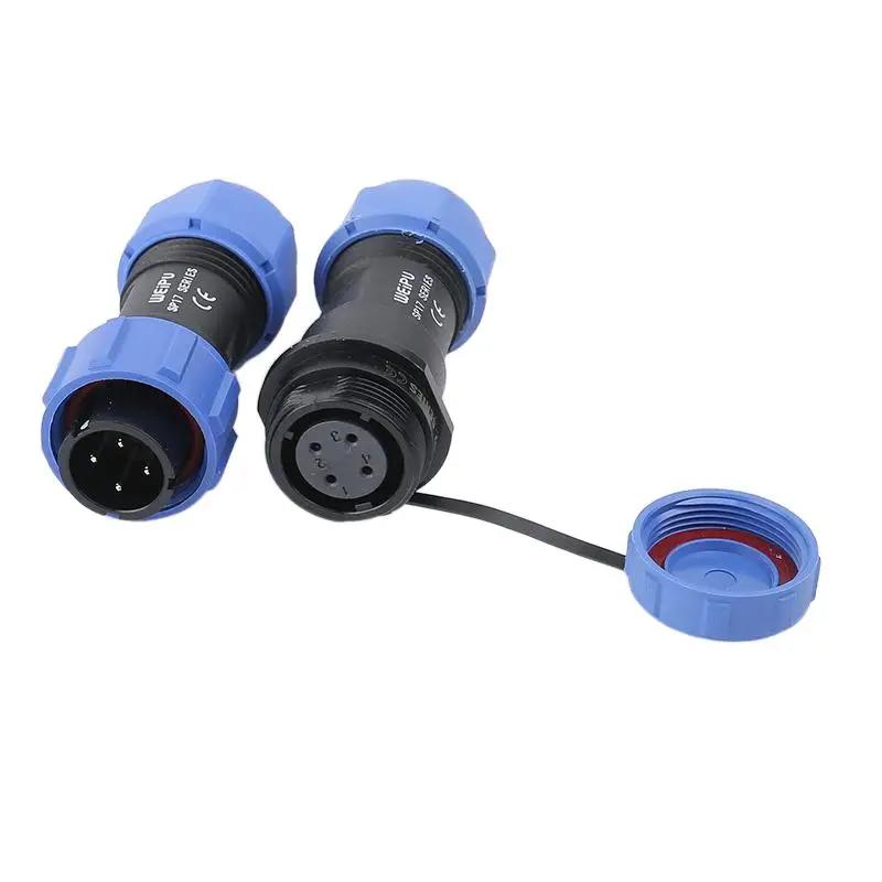 WEIPU SP17 Waterproof IP68 Connector 2 3 4 5 7 9 10 Pin Welding Cable Male Plug Female Socket Adapter Wire to Board Panel Mount
