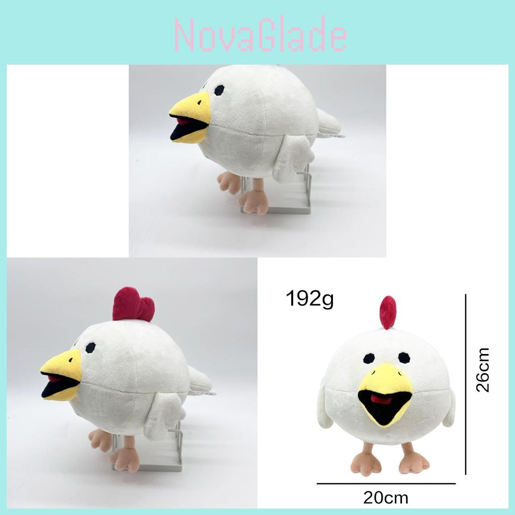 Chicken Gun White Plush Doll For Kids Room Decor With Shortpile Fur And Soft Filling