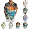 Men's Fashion Loose Hawaiian Printed Short Sleeve Beach Shirt