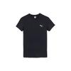 Puma Bir xil rangli kundalik jeli quyoshdan himoya dumaloq bo'yinli pulover qisqa yengli futbolka ayollar uchun top qora 682916-01