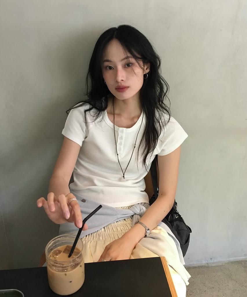 Waffle Henley T-shirt JUCYJUDY J1Ts321D