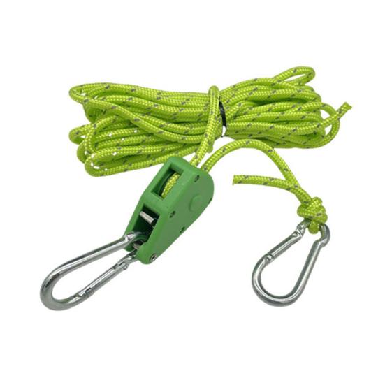 1 Набор Натяжитель веревки с роликом и шнуром 4/5 м, сверхпрочный, для наружного использования, для бэкпэкинга, туризма, катания на лодках, кемпинга, Регулятор-затяжитель оттяжной веревки