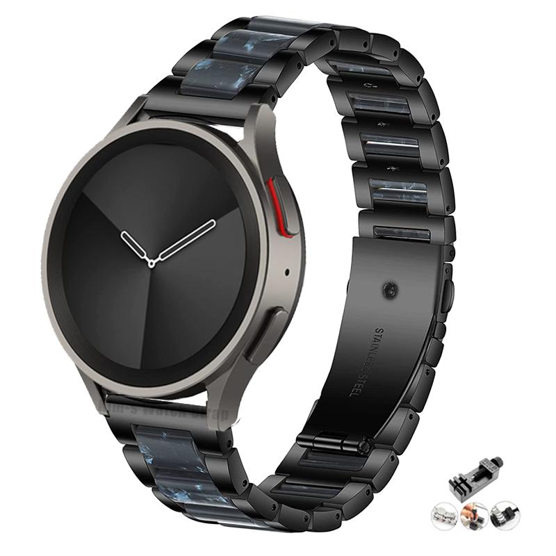20 мм 22 мм металлический + полимерный ремешок для Samsung Galaxy Watch 5 Pro 4 3 классический ремешок 40 мм 44 мм 42 мм 46 мм 45 мм Active 2 ремешок на браслет
