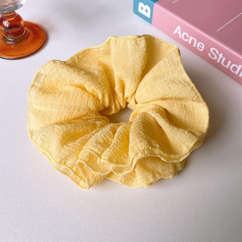 Ruffle High Elastic Hair Bands Girls French Vintage Elegant Hairbands Ribbon Hair Ties Women Girls Cute Hair Styling Accessories