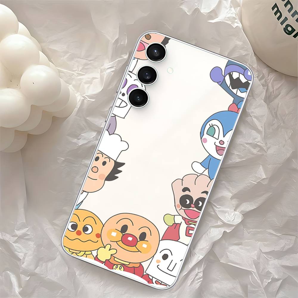 Милый Чехол для Телефона с Аниме А-Анпанман для Samsung Galaxy S25 S24 S23 S22 S21 FE Ultra Plus A32 A53 A13 A31 Мягкий Чехол