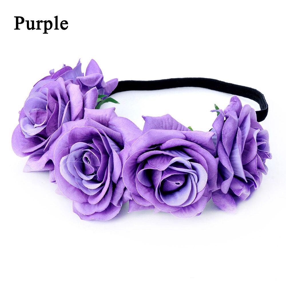 Hair Accessories Hair Wreaths Wedding Headwear Floral Crown Rose Flower Headbands Hair Garland