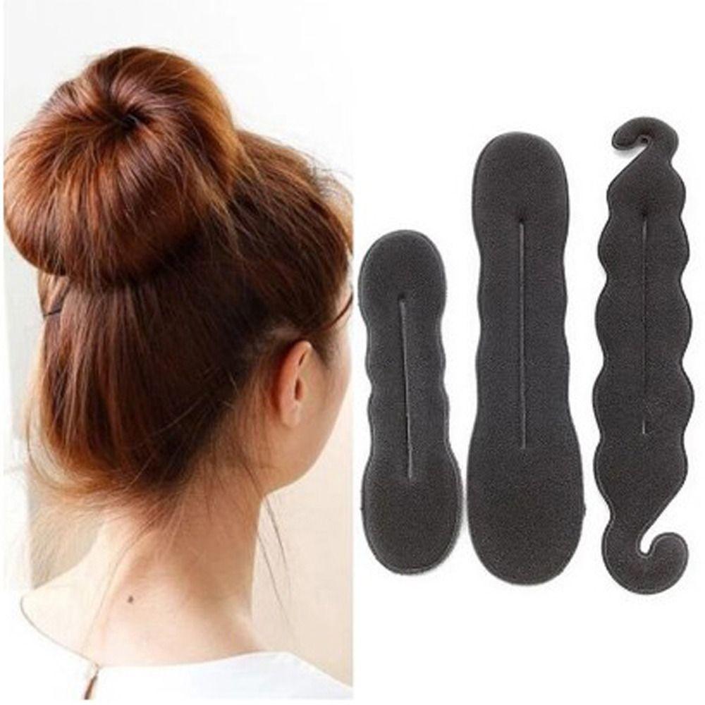 Foam Sponge Clip Hair Bun Maker Hair Disk Donut Bun Curler Braider Hairstyle Twist Maker Women