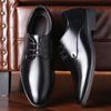 Мужская обувь весна мягкая кожа деловая мужская повседневная кожаная обувь мужская свадебная обувь формальная молодежная обувь мужская остроносая шнуровка мужская обувь