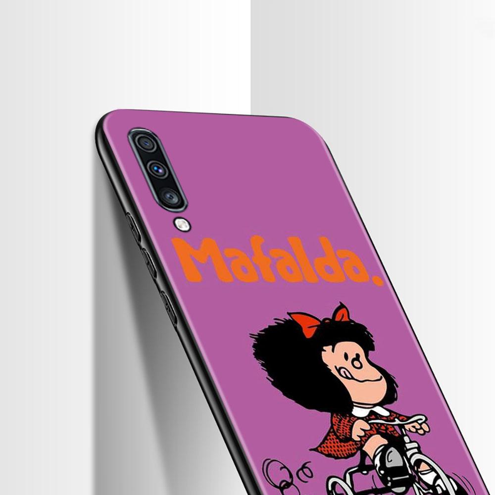 Для Samsung A20e A40 A50 A70 A10s A10 A20s Note 20 Ultra 10 A30 A91 A01 A03 A42 5G M51 A02 Черный Mafalda Girl Phone Funda