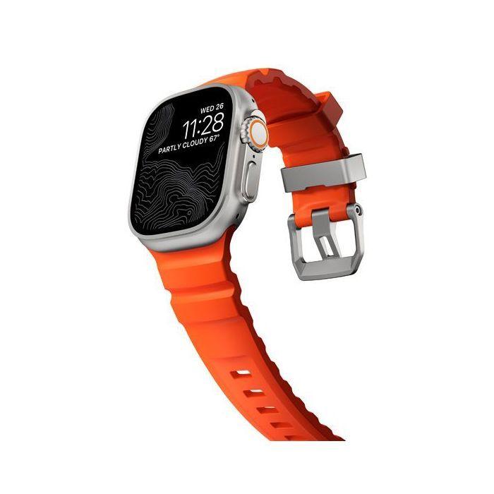 Nomad Bracelet Rocky Point pour Apple Watch 42mm / 44mm / 45mm / 49mm - Magma / Gris - NM014872858