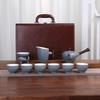 Chaxun Stone Glaze Black Pottery 10-Piece Tea Set
