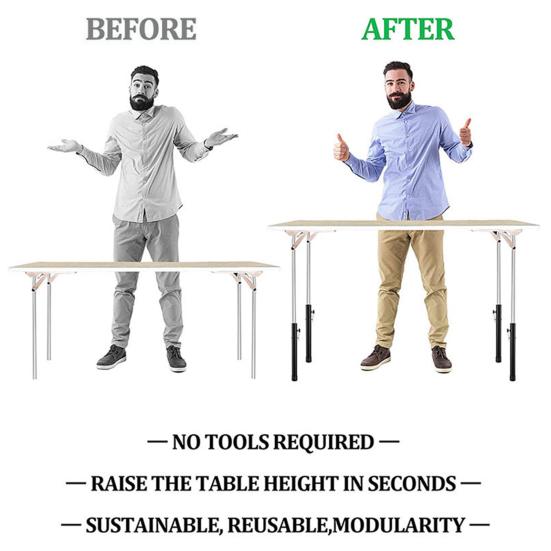 Удлинитель ножек стола с усиленными болтами. Увеличение высоты стола. Экологичные складные столы. Удлинитель прямых/изогнутых ножек. Кухонные аксессуары.