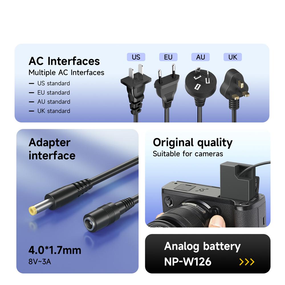 NP-W126 Dummy Battery NP W126 CP W126 DC Coupler for Fujifilm XT3 XT30 XT2 XT1 X-T200 X-Pro2 X-Pro3 X-S10 X-E X-T30II