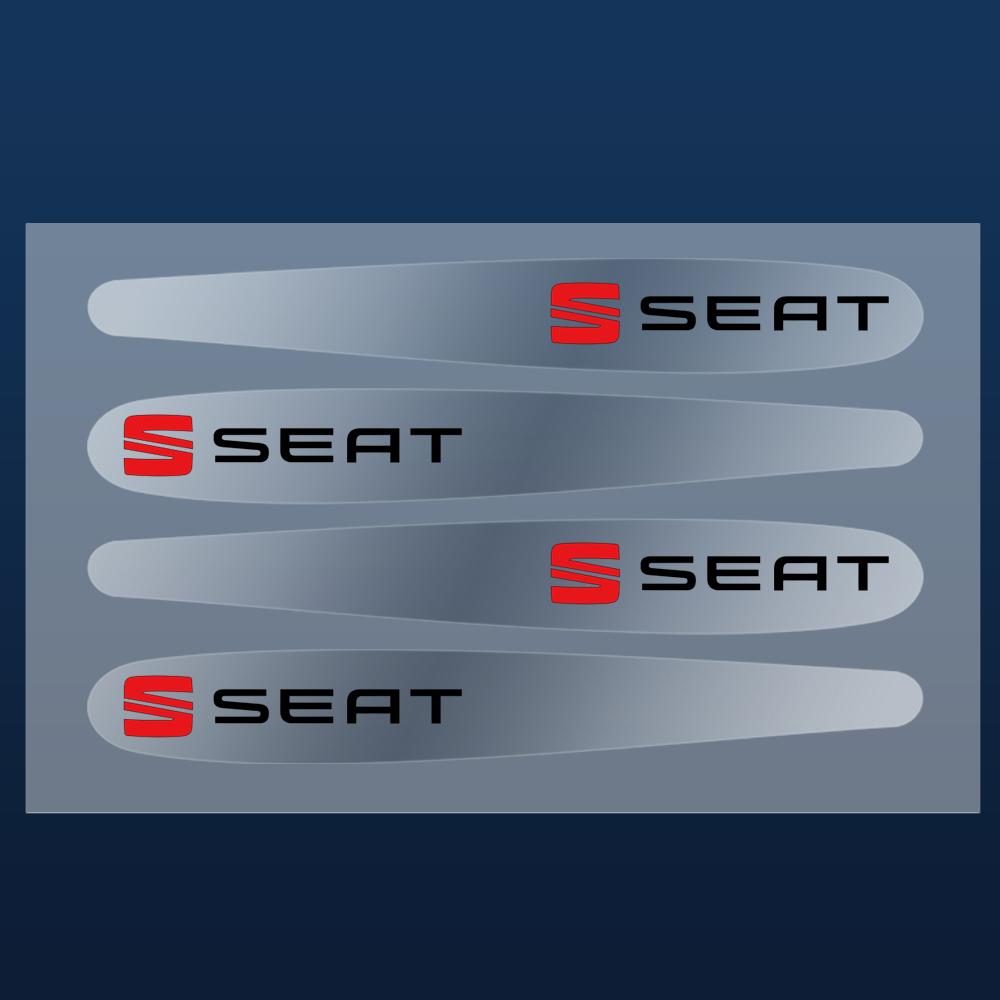 ydsh2 4/8Pcs Car Door Handle Transparent Logo Sticker Protective Film For Seat Leon FR Cupra Ibiza Altea Exeo Formula Racing Alhambra