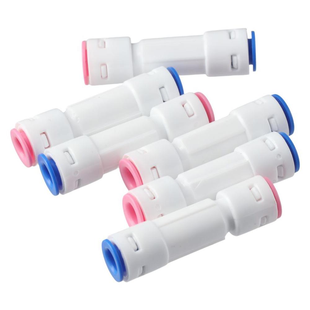 6pcs Plastic Check Valve 1/4" Quick Connect Fittings High Quality One-way Valve Water Purifier