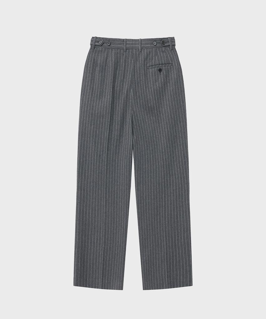 NOIRER Classic Wide Straight Slacks (Stripe Grey)