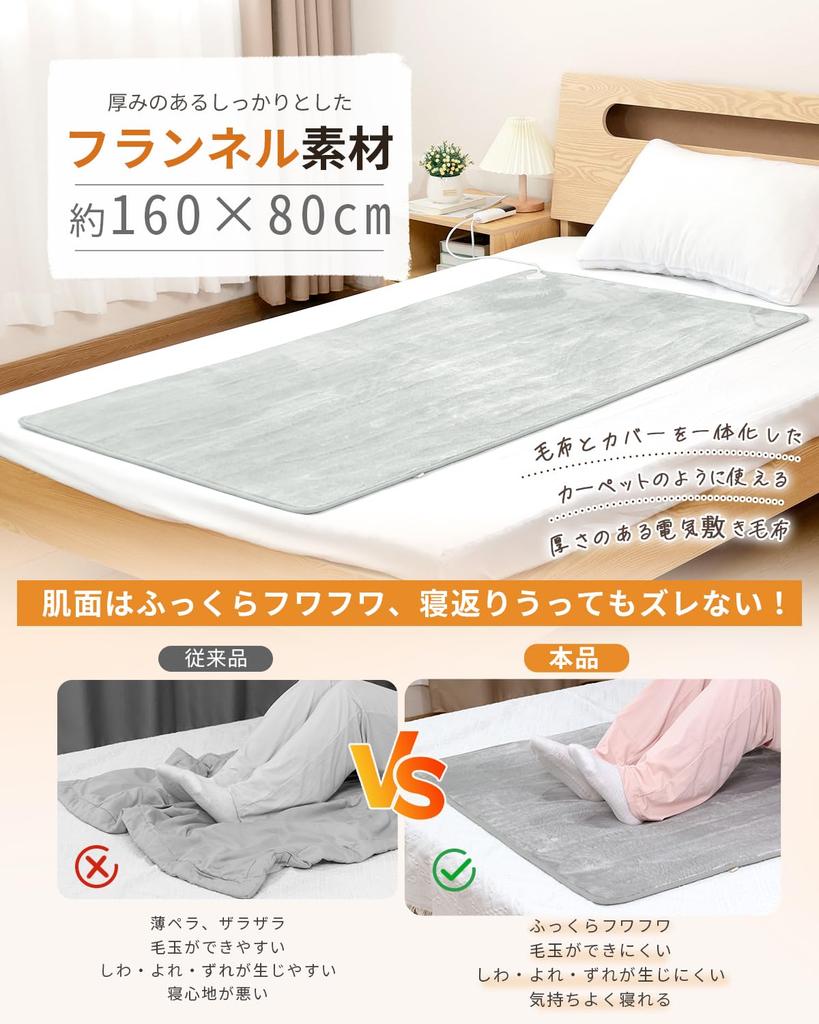 Aliliy Electric Floor 160x80cm Automatic Constant Temperature Operation for Smart Energy Stepless Temperature Off Fast Energy Dust Mite Thick Single