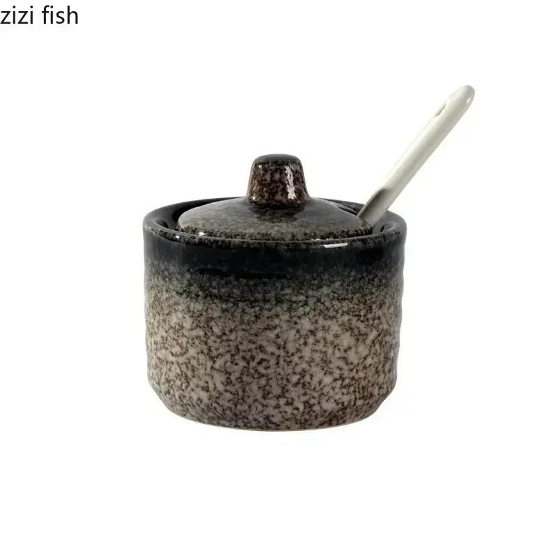 Ретро керамические банки для приправ Солонки и перечницы Кухонные принадлежности для специй Банки для специй Коробка для приправ Кухонные принадлежности