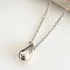 Женское ожерелье с подвеской в виде капли воды, полированная титановая сталь, чистая цветная цепочка на шею