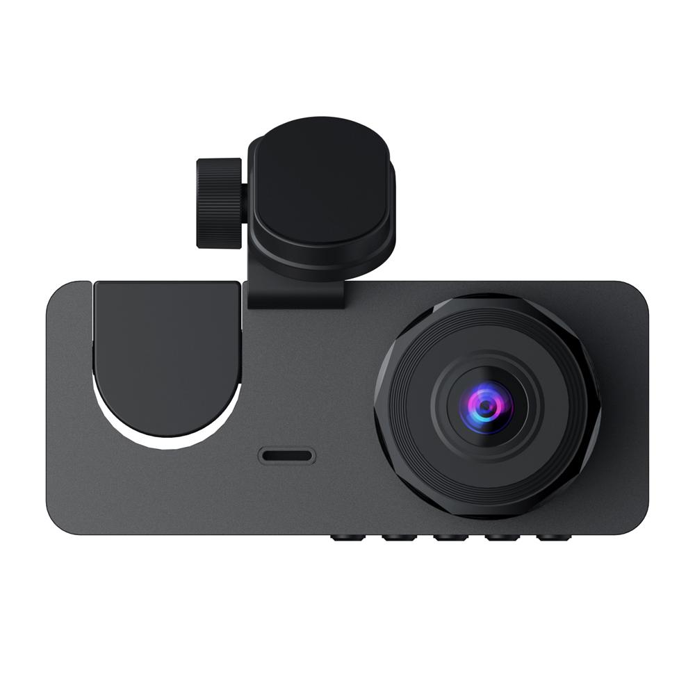 1080P DVR Dash Camera Front & Inside & Rear Camera Driving Recorder 2 Inch Screen Dashcam Support