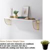Набор из 2 настенных кронштейнов для полок 200 мм из нержавеющей стали Кронштейн-консоль Настенный кронштейн Железная настенная полка Кронштейны для полок Кронштейны (Золото)