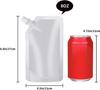 Clear Plastic Flasks  and Reusable Drink Bags Leak-Proof for Trave Outdoor Sport Running Enthusiasts Concerts 8oz 16oz 32oz