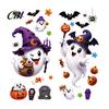 Removable Glass Stickers Halloween Witch Hat Ghost Window Clings, Spiders Bat Pumpkin Spooky Accents for Home Holiday Party Store Decoration Clings