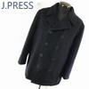 J.PRESS Шерстяное двубортное пальто темно-синее Мужское S(ИСПОЛЬЗОВАЛ)