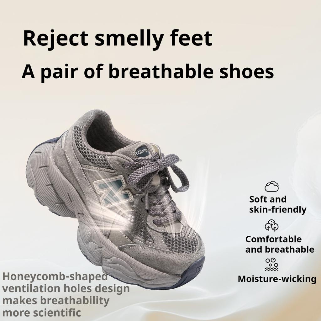 Легкая спортивная обувь для девочек Дышащие кроссовки из сетки для мальчиков Детские дышащие кроссовки-папы Модная повседневная обувь