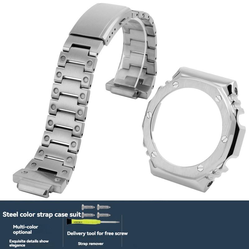 GA2100 металлический корпус ремешок Для Casio G-SHOCK ga2100 GA2110 GA-B2100 нержавеющая сталь Ремешок для часов Модификация solid Безель Аксессуары