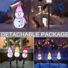 Christmas Decoration Lights Snowman Shape LED Solar Lights Outdoor Waterproof Post Lamp Garden Lawn Landscape Nightlight
