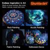 Shuttle Art acrylic paint paint that glows in the dark 12 color set 60ml With UV black light Luminous color Self-luminous neon paint for halloween