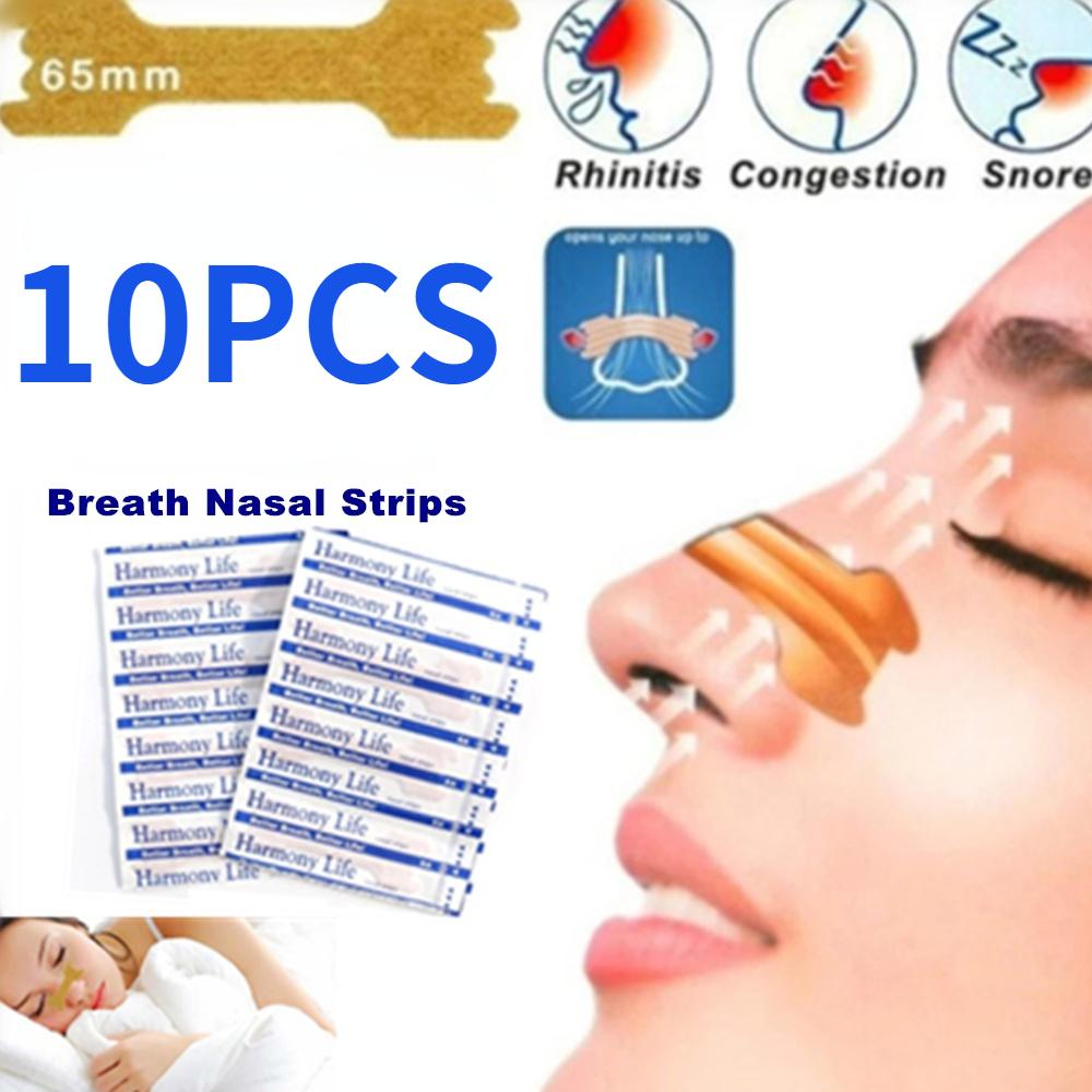10 шт. дышащие полоски для носа, пластыри против храпа, лучше спят, помогают остановить храп, лучше дышать