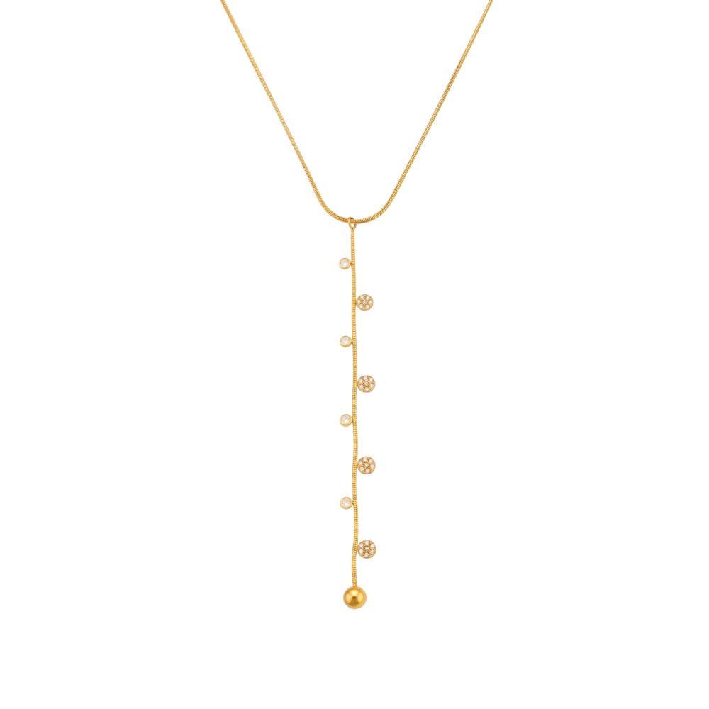 Elegant Y Chain Necklace Bracelet Choker Necklace Fashion Zircon Necklace Women Jewelry