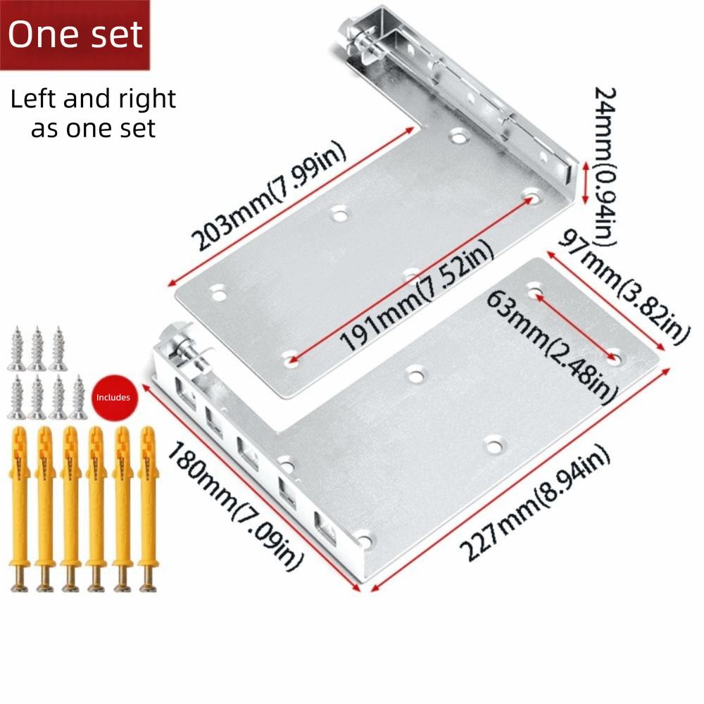 Exposed Mounting Cabinet Support Rack Heavy Duty Wall Connectors Hardware Wardrobes Installation