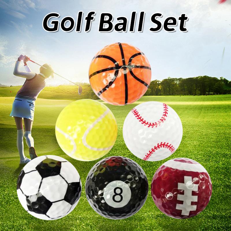 6 шт. мячи для гольфа Novel Double Ball мяч для гольфа футбольный баскетбольный мяч настольный теннис бейсбол 6 шт. принадлежности для гольфа